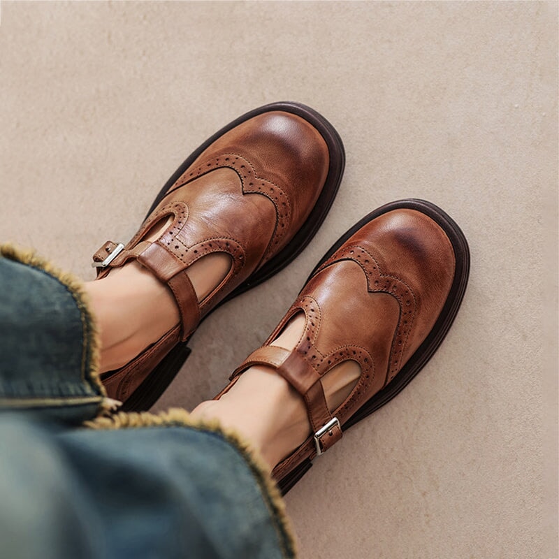Zayana™ - Elegant Mary Jane Leather Shoes