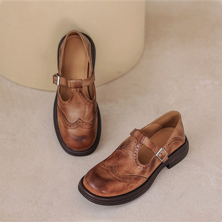 Zayana™ - Elegant Mary Jane Leather Shoes
