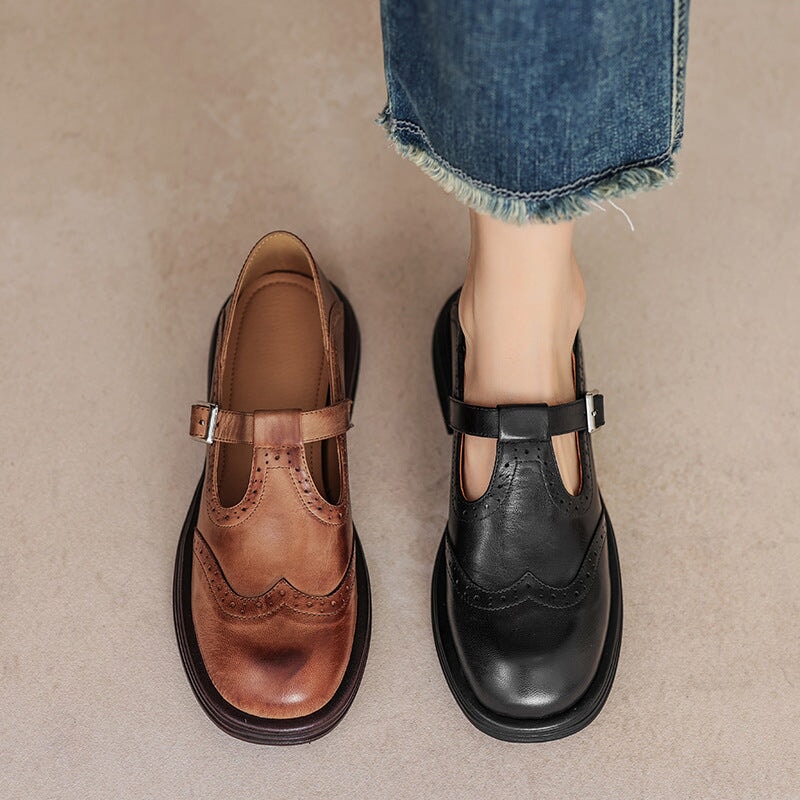 Zayana™ - Elegant Mary Jane Leather Shoes