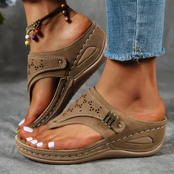 Diana | Wedge Thong Sandals With Open Toe For Women