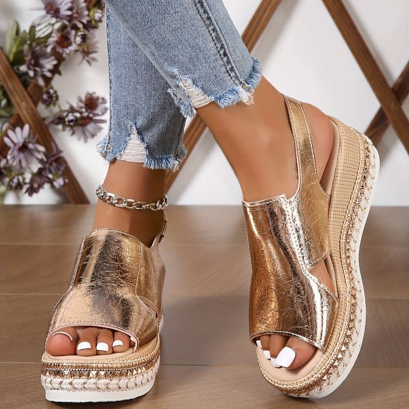 Carla | Platform Wedge Sandals With Open Toe For Women