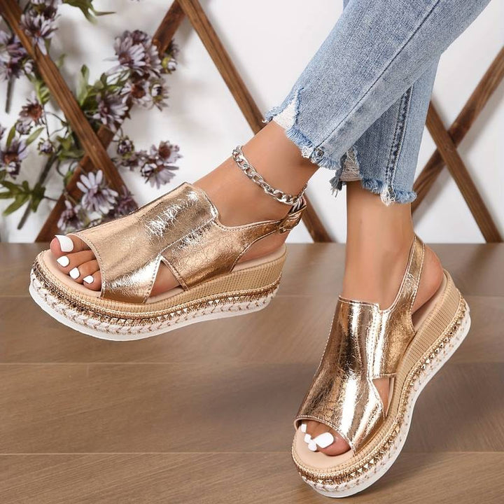Carla | Platform Wedge Sandals With Open Toe For Women