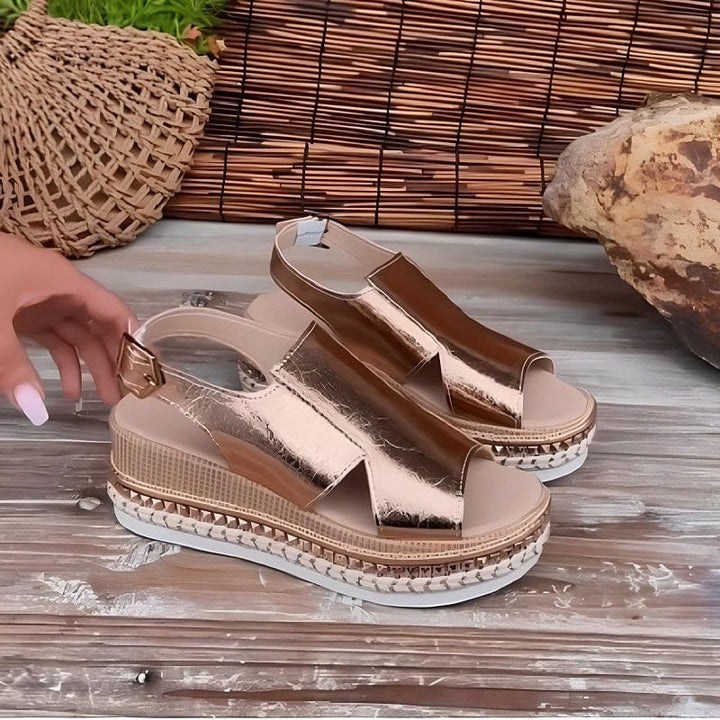 Carla | Platform Wedge Sandals With Open Toe For Women